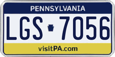 PA license plate LGS7056