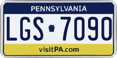 PA license plate LGS7090