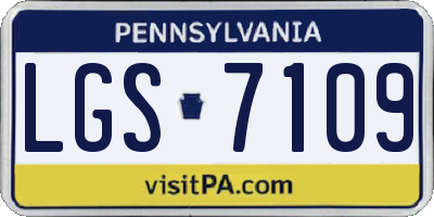 PA license plate LGS7109
