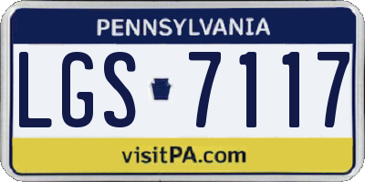 PA license plate LGS7117