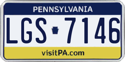PA license plate LGS7146