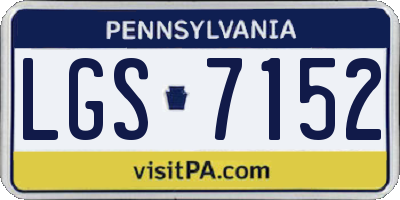 PA license plate LGS7152