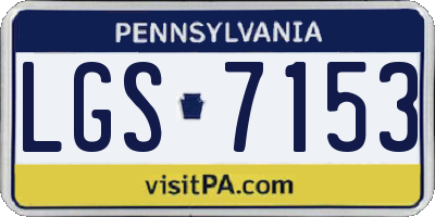 PA license plate LGS7153