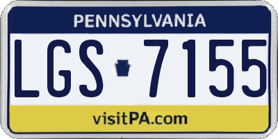 PA license plate LGS7155