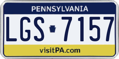 PA license plate LGS7157
