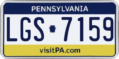PA license plate LGS7159