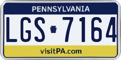 PA license plate LGS7164