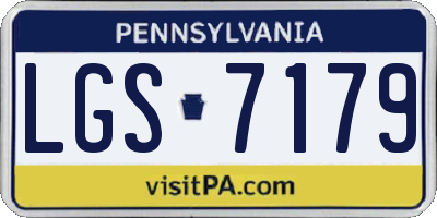 PA license plate LGS7179