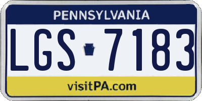 PA license plate LGS7183