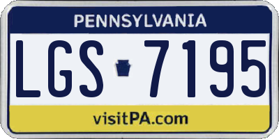 PA license plate LGS7195