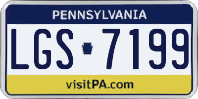 PA license plate LGS7199