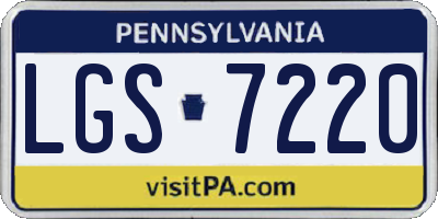 PA license plate LGS7220