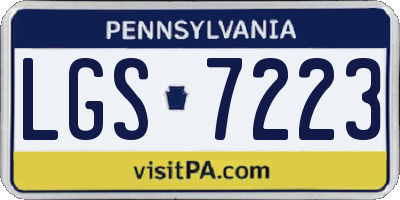 PA license plate LGS7223