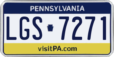 PA license plate LGS7271