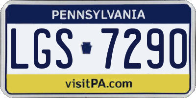PA license plate LGS7290