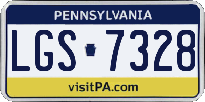 PA license plate LGS7328