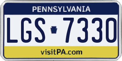 PA license plate LGS7330