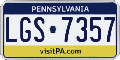 PA license plate LGS7357