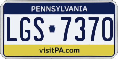 PA license plate LGS7370