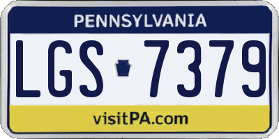PA license plate LGS7379