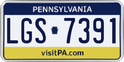 PA license plate LGS7391