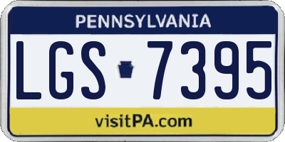 PA license plate LGS7395