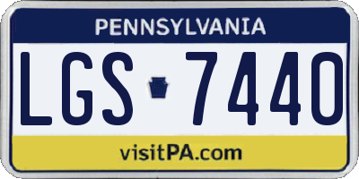 PA license plate LGS7440