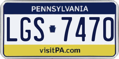 PA license plate LGS7470