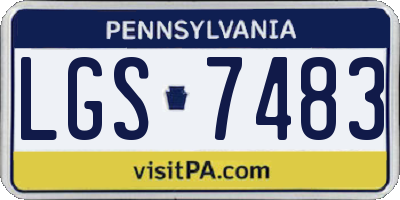 PA license plate LGS7483