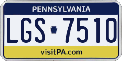 PA license plate LGS7510