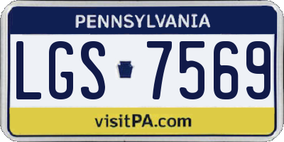 PA license plate LGS7569