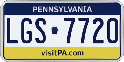 PA license plate LGS7720