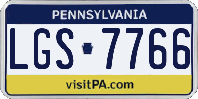 PA license plate LGS7766