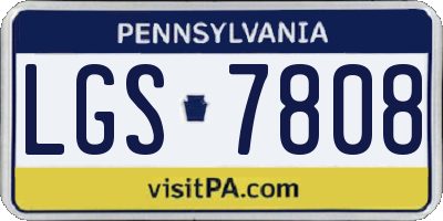 PA license plate LGS7808