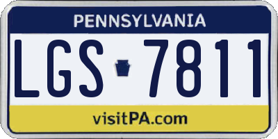 PA license plate LGS7811