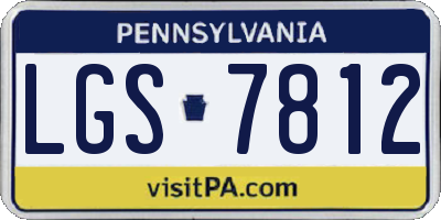 PA license plate LGS7812