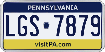 PA license plate LGS7879