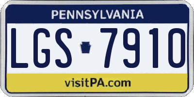 PA license plate LGS7910