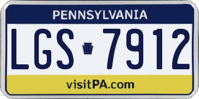 PA license plate LGS7912