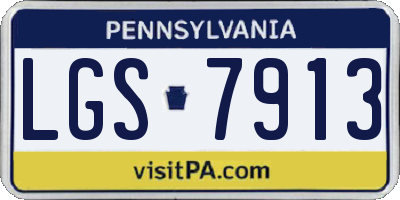PA license plate LGS7913