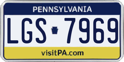 PA license plate LGS7969