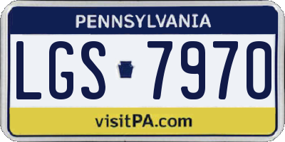 PA license plate LGS7970