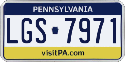 PA license plate LGS7971