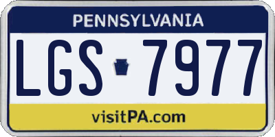 PA license plate LGS7977