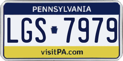 PA license plate LGS7979