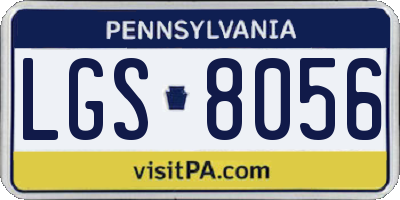 PA license plate LGS8056