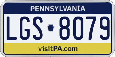 PA license plate LGS8079