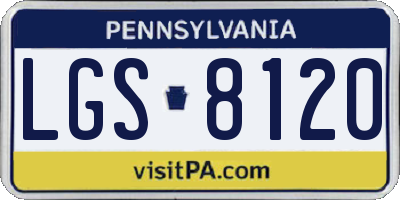 PA license plate LGS8120