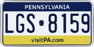 PA license plate LGS8159