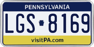 PA license plate LGS8169